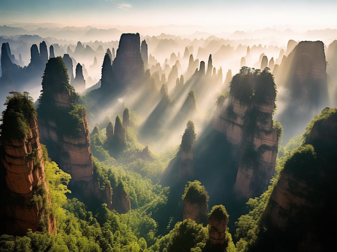 光影魔术师如何点亮张家界，自然与艺术的完美融合？