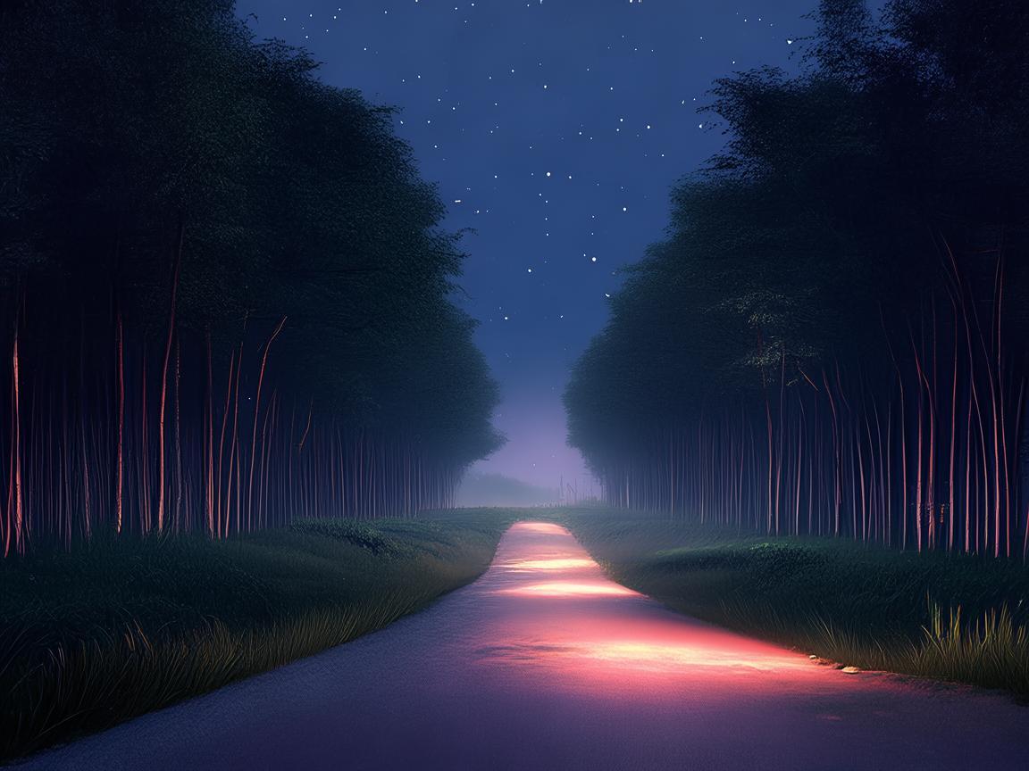 国道灯光，点亮漫漫前行路