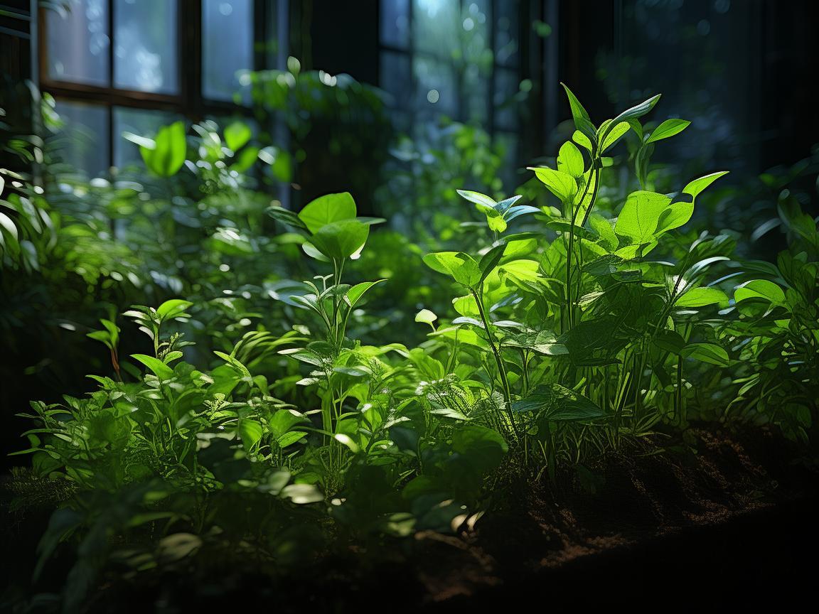 灯光下的绿意奇迹，肥料如何影响植物生长与室内环境氛围？