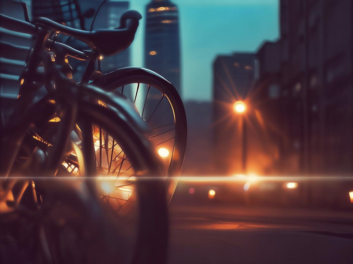 共享单车，城市夜幕下的光与影