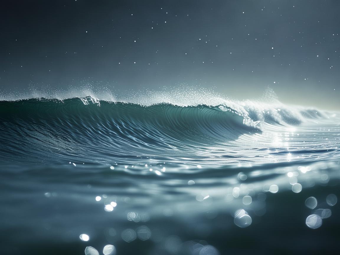 灯光与冲浪，海浪下的视觉盛宴
