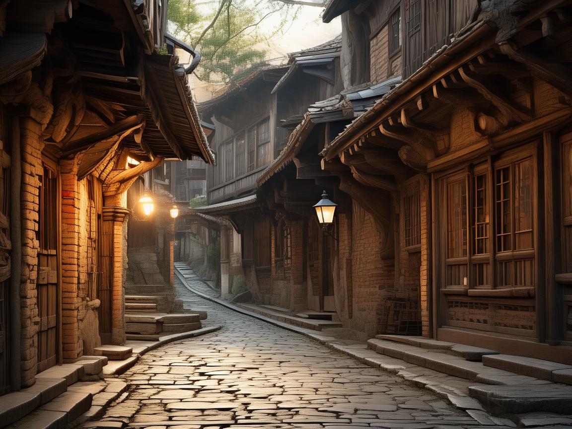 古镇街石板路，如何通过灯光设计营造历史韵味？