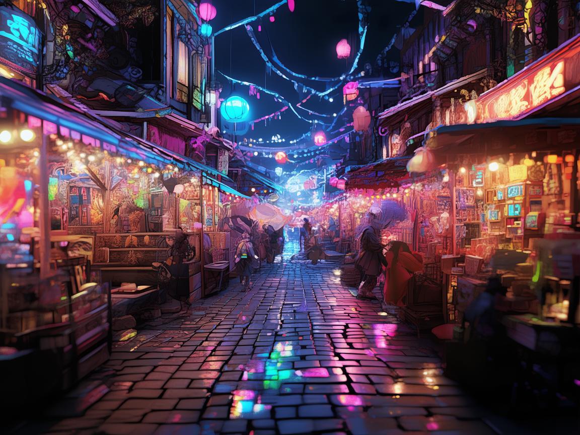 点亮夜市动漫展的奇幻之光