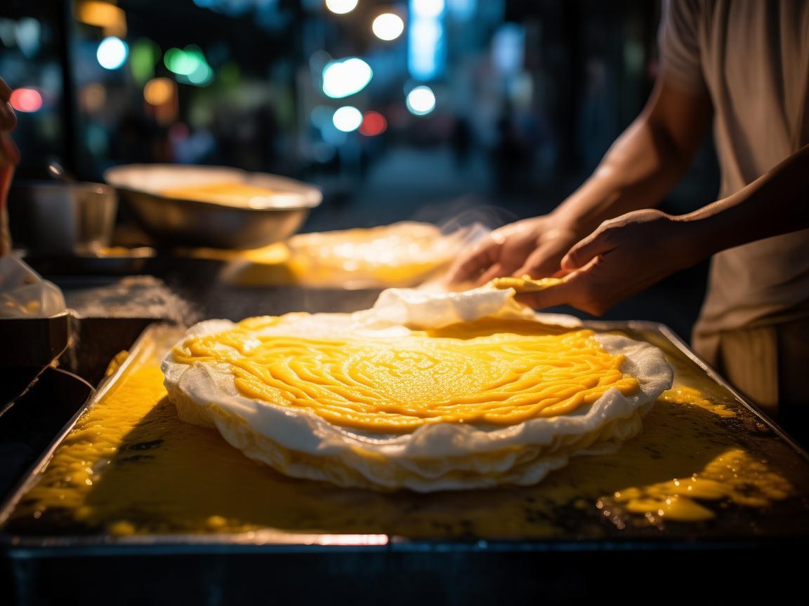 鸡蛋灌饼，夜幕下的光影魔术