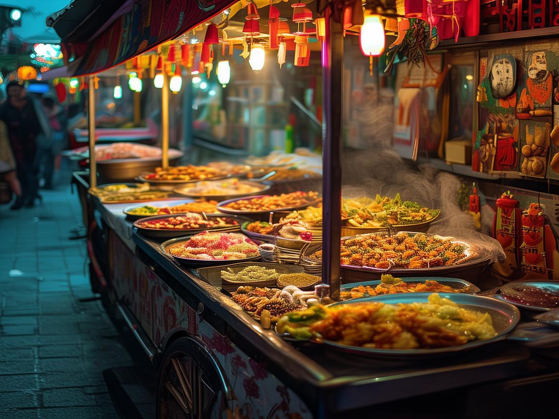 美食街小吃车，如何用灯光营造出诱人食欲的‘夜市盛宴’？