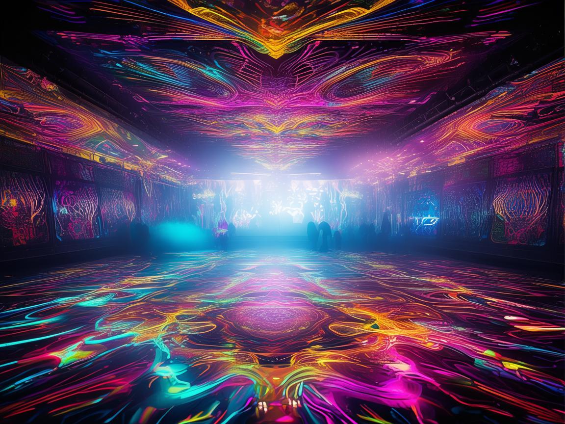 电光幻影下的蹦迪灯光艺术
