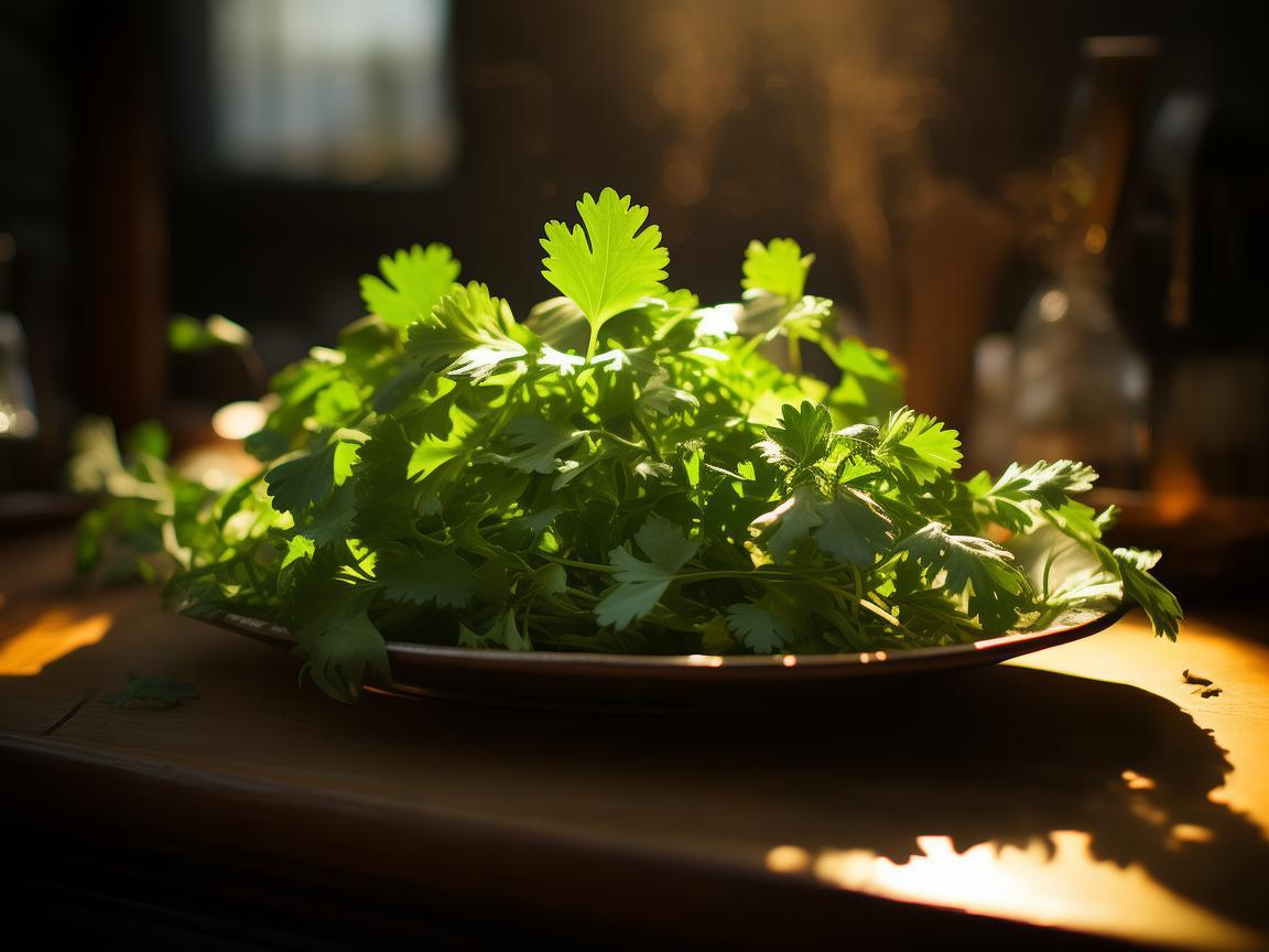 灯光下的香味，如何用光影艺术提升香菜料理的视觉盛宴？