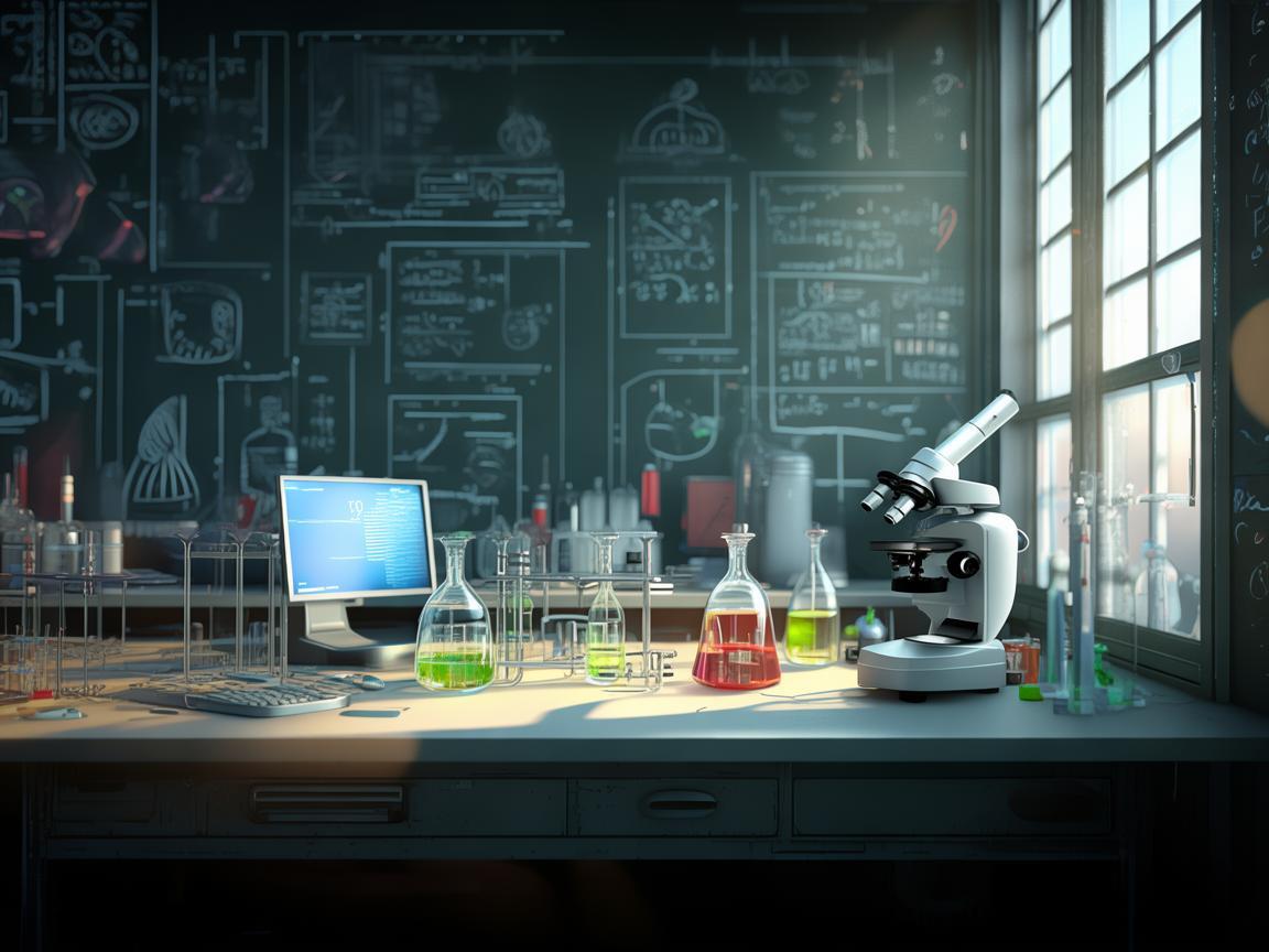 科学家，如何利用光影效果增强实验室的科研氛围？