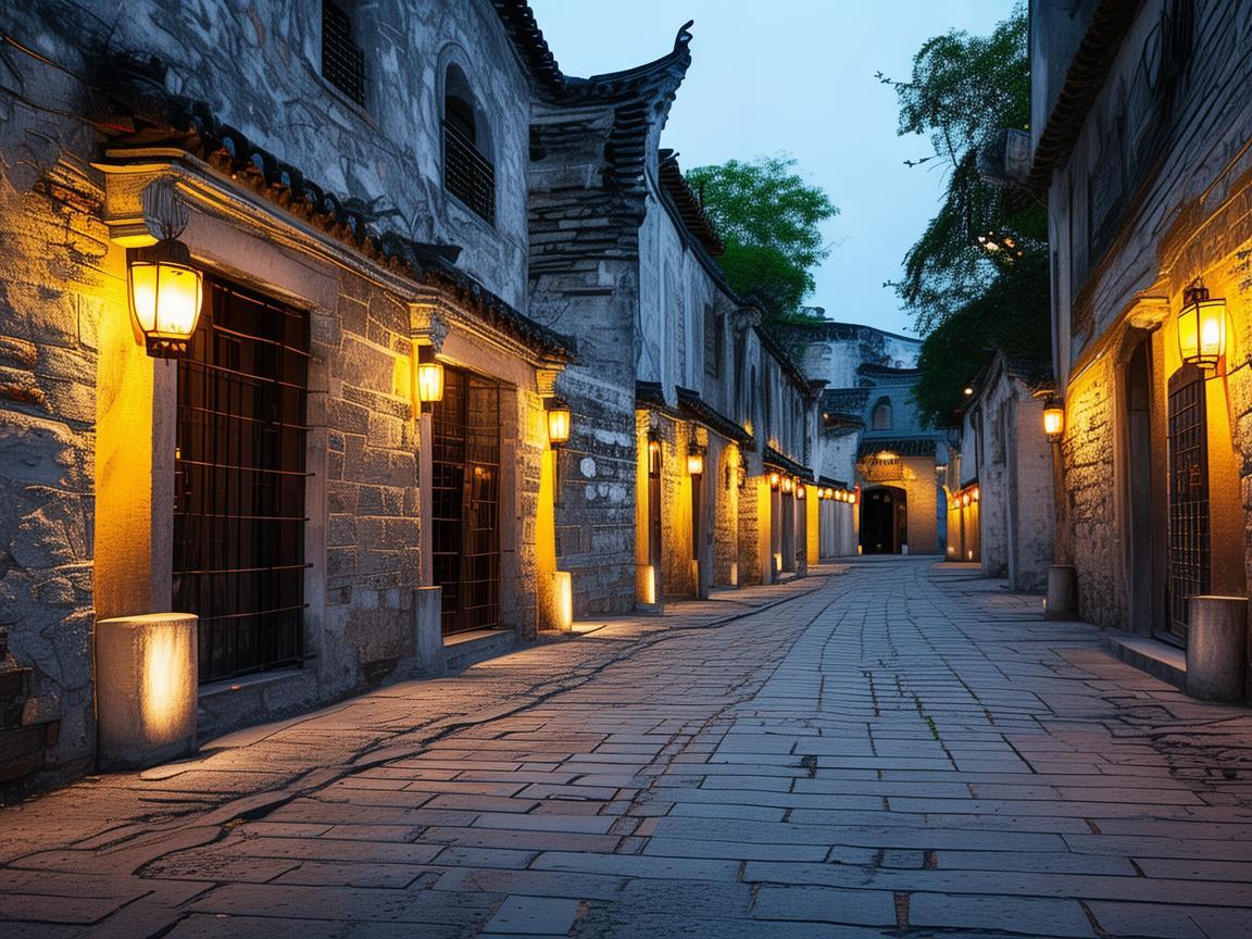 潮州古城的灯光设计，如何通过光影重现历史韵味？