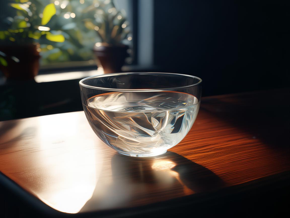 光影交织下的水之容器——水杯