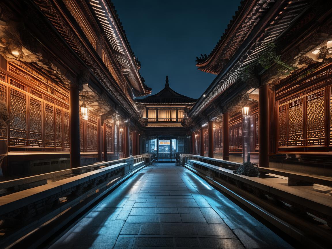 灯光设计中的光影魔术，长葛古建筑夜游的灯光策略探讨