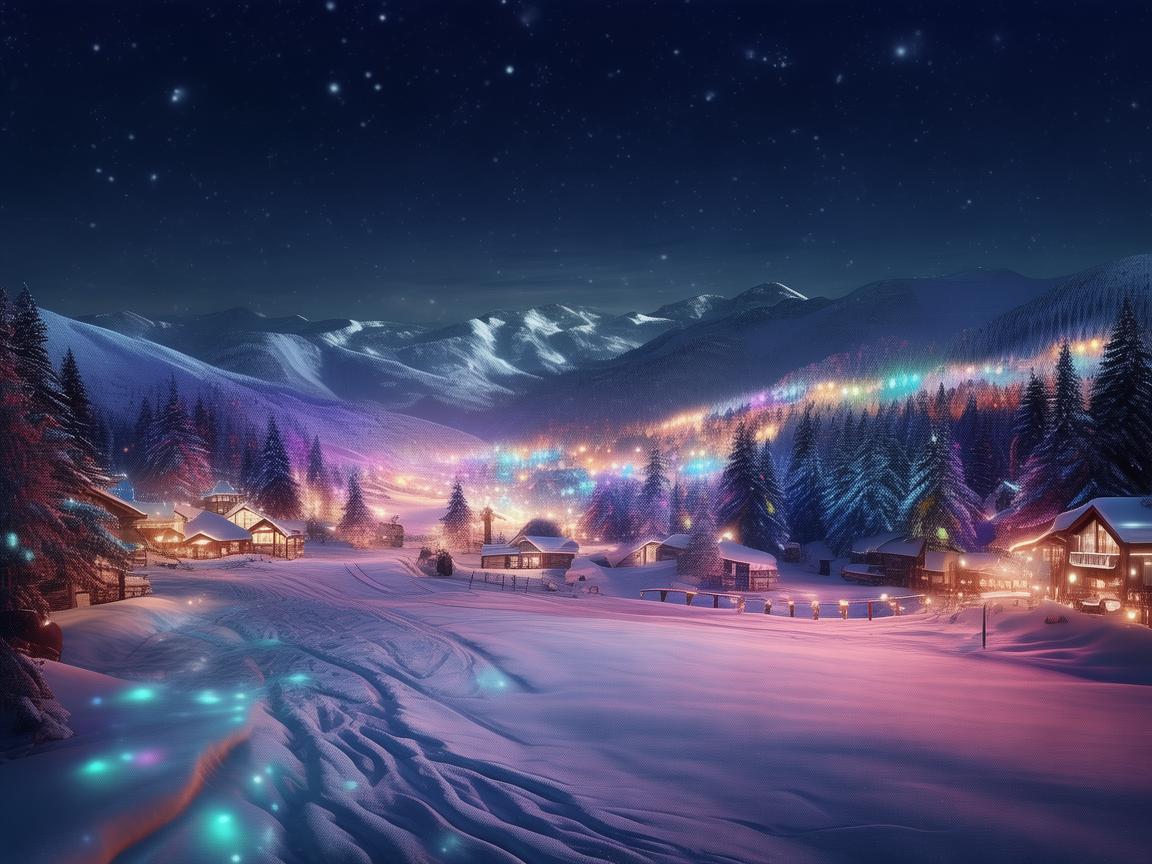 梦幻灯光，点亮滑雪场之夜