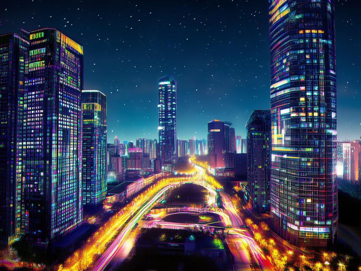 怀化之光，城市夜韵的灯光乐章