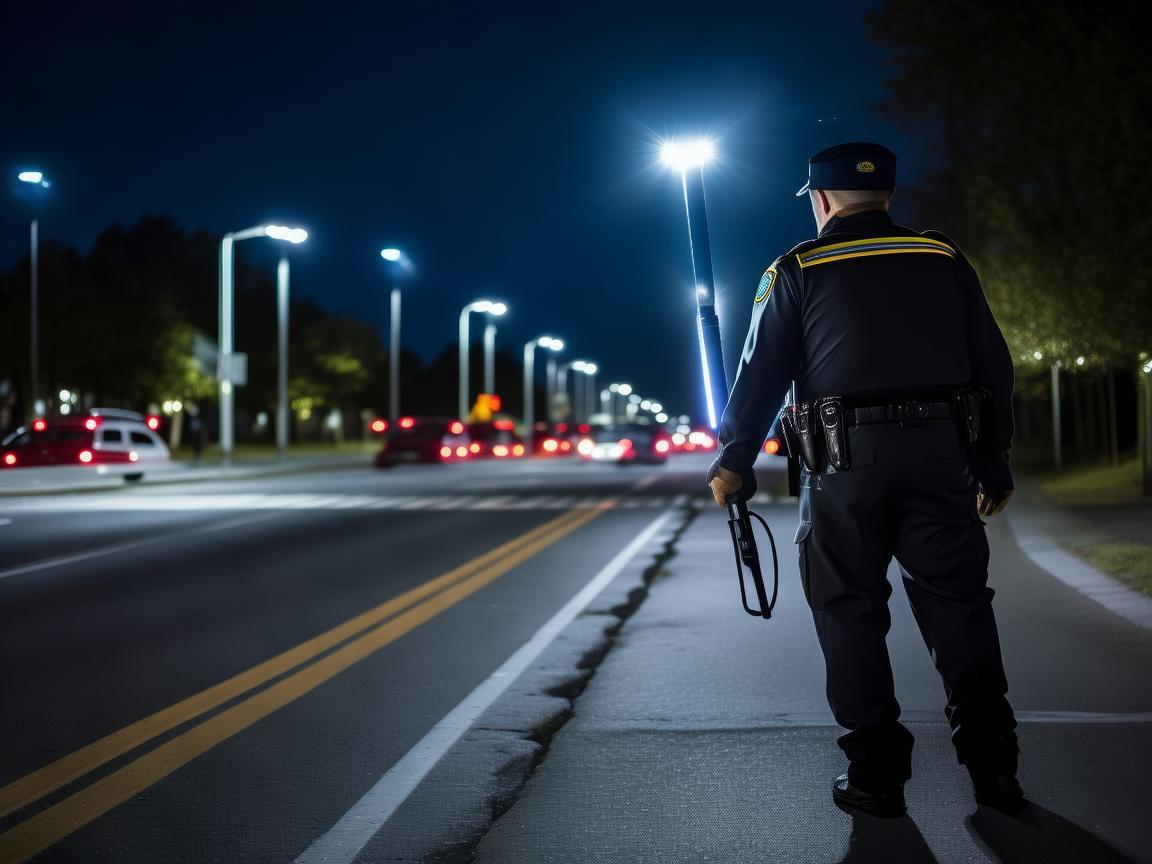交警夜间执勤的灯光安全之道，如何利用灯光提升夜间执法效率？