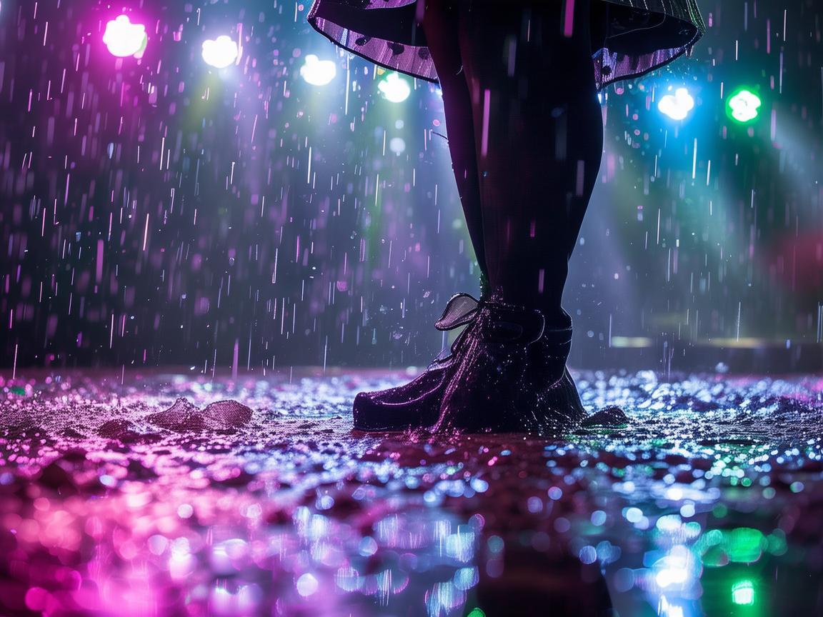 雨衣与舞台灯光，意外的创意融合