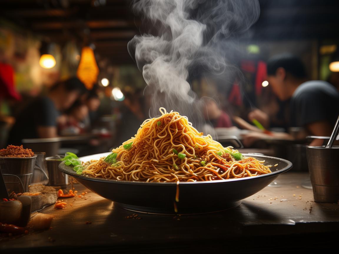 武汉热干面，灯光下的味觉盛宴如何照亮食客的味蕾？