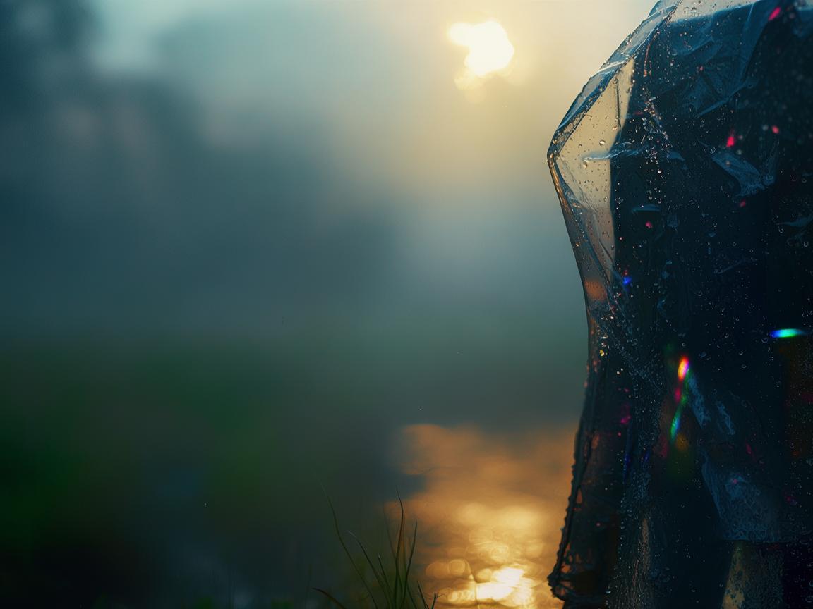 雨衣上的光影诗篇