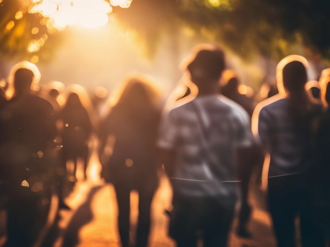 用灯光勾勒志愿者的温暖轮廓