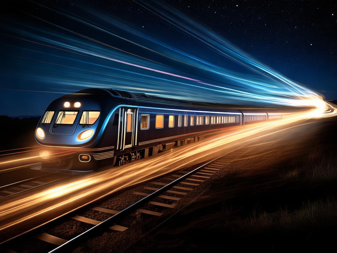 火车灯光，流动旅程中的璀璨乐章