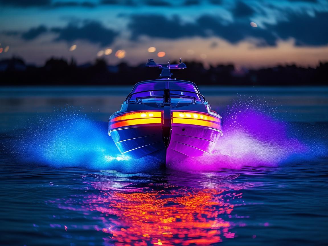 摩托艇灯光设计，水上激情的璀璨光影