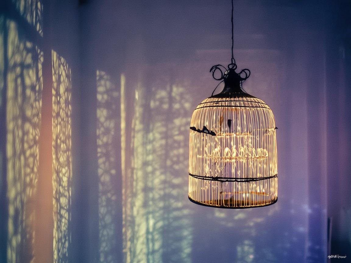 鸟笼灯光，编织梦幻光影之笼