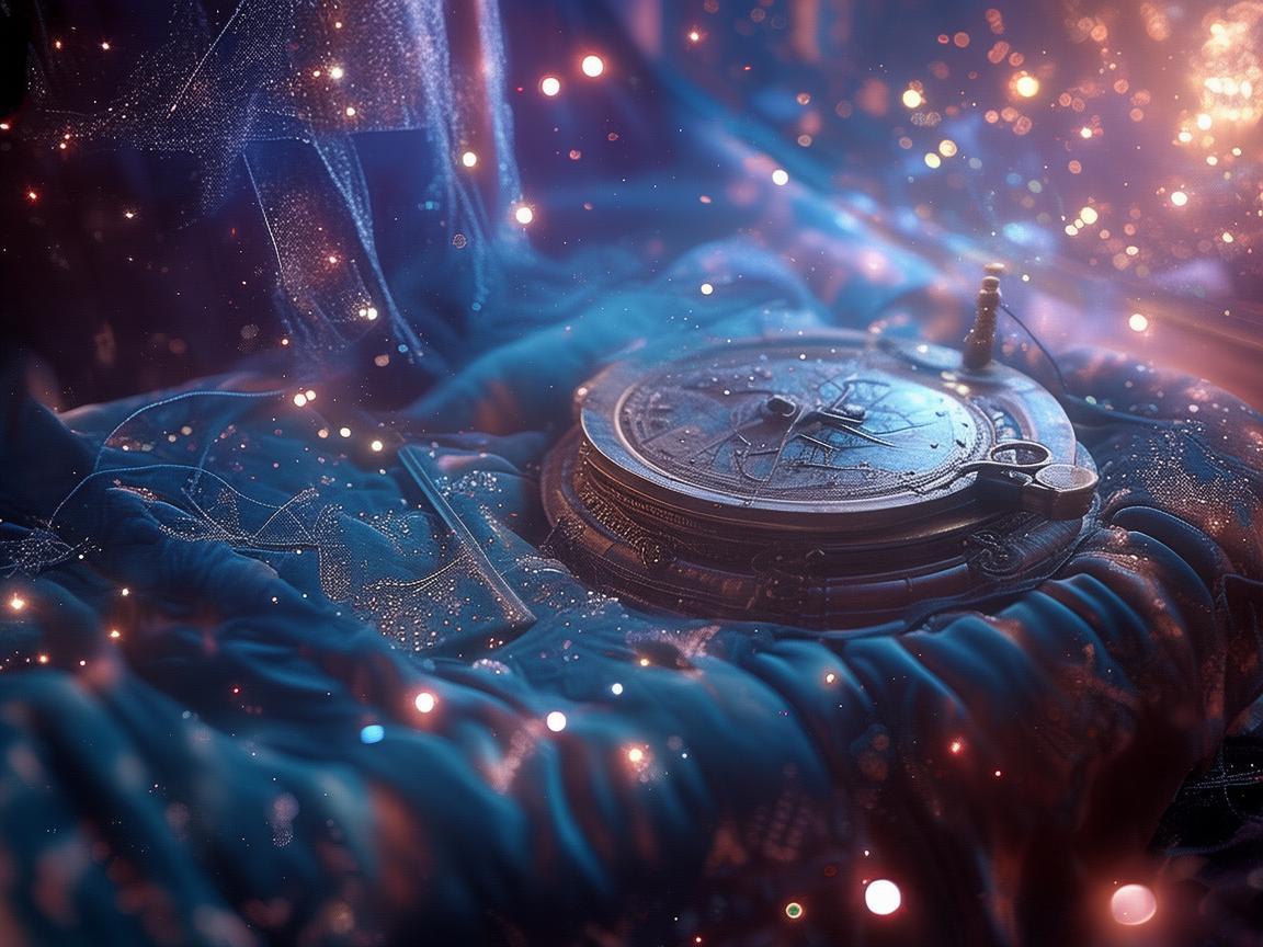 占星家与灯光交织的梦幻空间